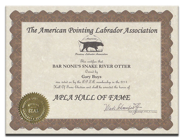 Otter Cert HOF